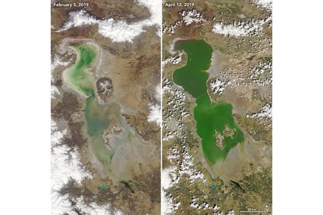 ناسا:دریاچه ارومیه دوباره جان گرفت