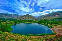 دریاچه اوان تابلوی نقاشی طبیعی در الموت