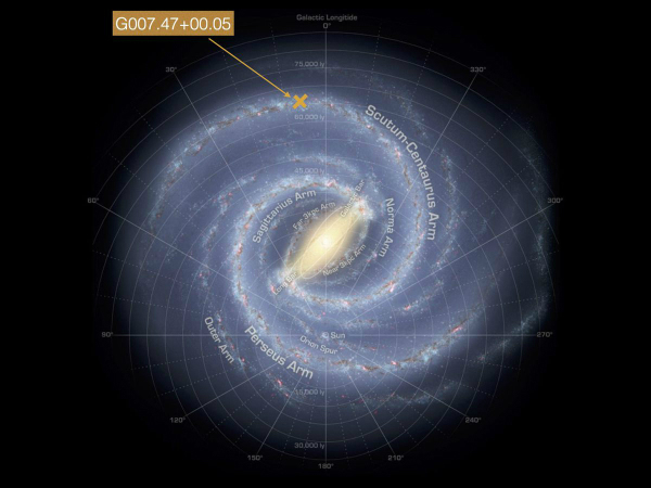 تعیین شدن موقعیت دقیق یک زایشگاه ستاره ای در کهکشان راه شیری