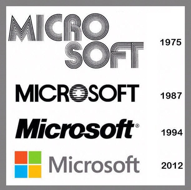 تغییرات لوگو های مایکروسافت، اپل، سامسونگ، یاهو و گوگل 1