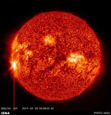 بزرگترین جرقه خورشیدی ۲۰۱۴ 1