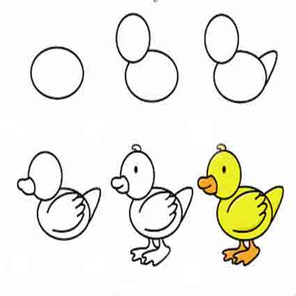 آموزش نقاشی اردک