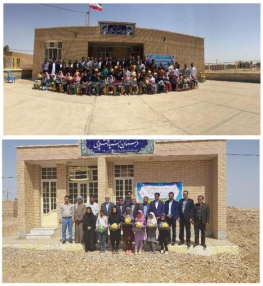 افتتاح 2 مدرسه قلم چی روستاهای نگازه و شمه در استان خوزستان