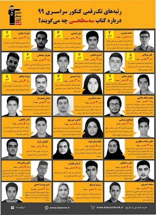 کتاب های سه سطحی انتخاب رتبه های زیر10 کنکور99