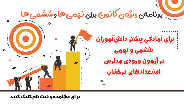 آزمون های ویژه ی کانون برای ششمی ها و نهمی ها 1400