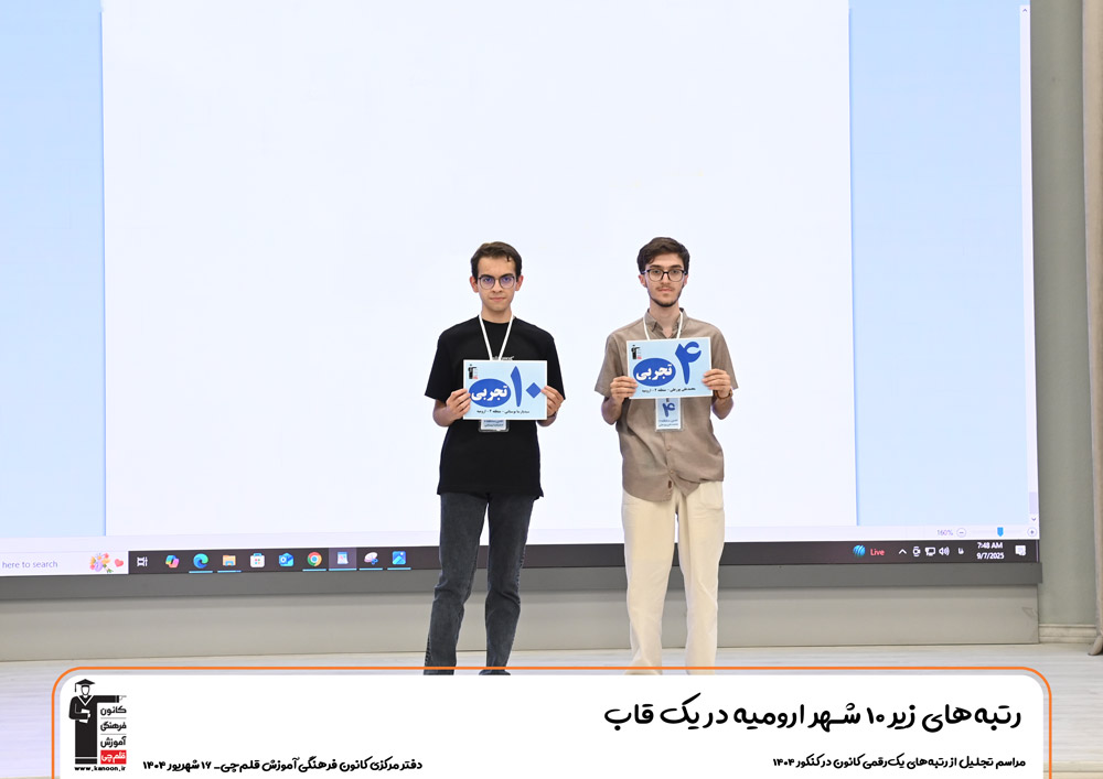 تصاویر رتبه‌های یک رقمی کانون در کنکور 1404 در شهرها