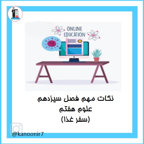نکات مهم فصل سیزدهم علوم هفتم - (سفر غذا)