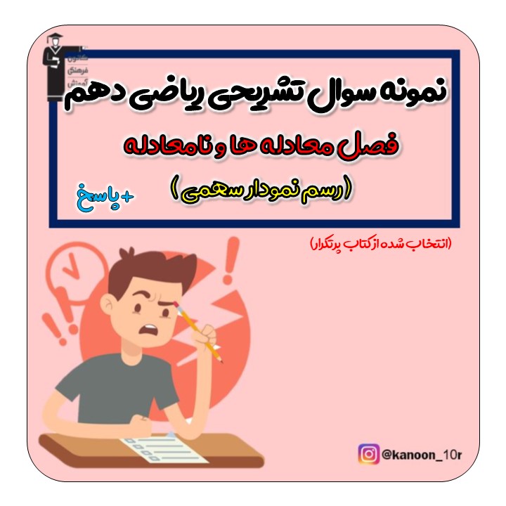 نمودارسهمی-3 سوال تشریحی کتاب پرتکرار ریاضی دهم-فاطمه احدزاده