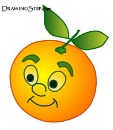 آموزش گام به گام نقاشی پرتقال با شخصیت کارتونی
