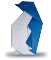 پنگوئن با کاغذ و تا (1)