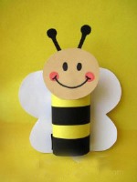 بسازیم و لذّت ببریم، کاردستی زنبور با کاغذ