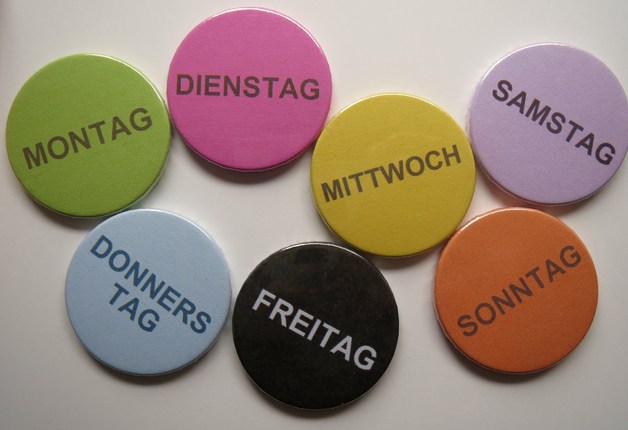 روزهای هفته به زبان آلمانی