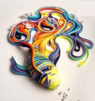 ساخت اشکال حیرت انگیز با رول‌های کاغذی - عکس