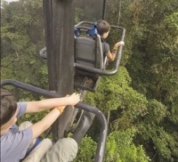 سفر با دوچرخه هوایی به لژی در اعماق جنگل