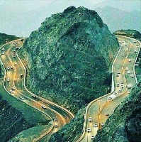 تصویری بی نظیر از جاده لامرد به عسلویه