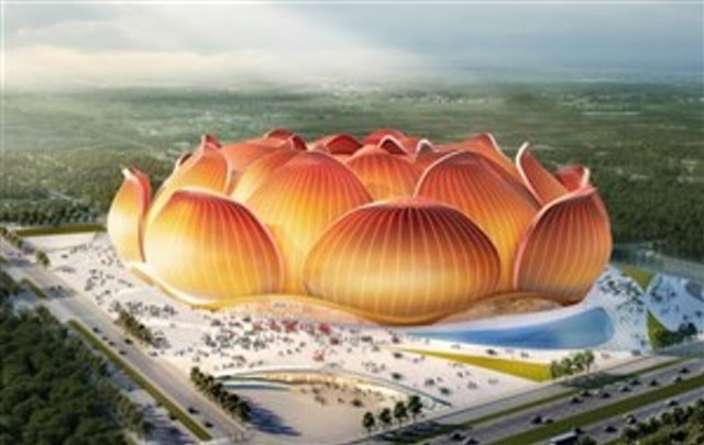 ساخت زیباترین ورزشگاه جهان در چین