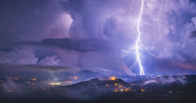 صاعقه ای به طول 700 کیلومتر در برزیل رکورد زد