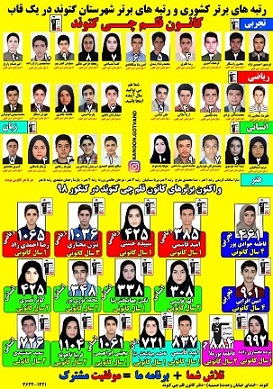رتبه های برتر کنکور 98 گتوند