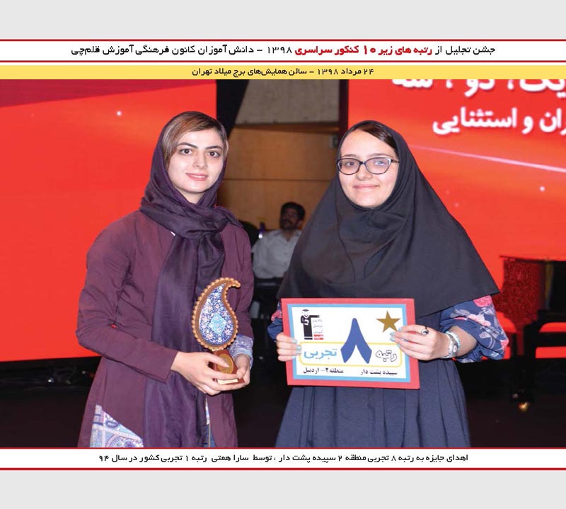 سپیده پشت دار  رتبه 8 و سارا همتی رتبه 1 کنکور 94