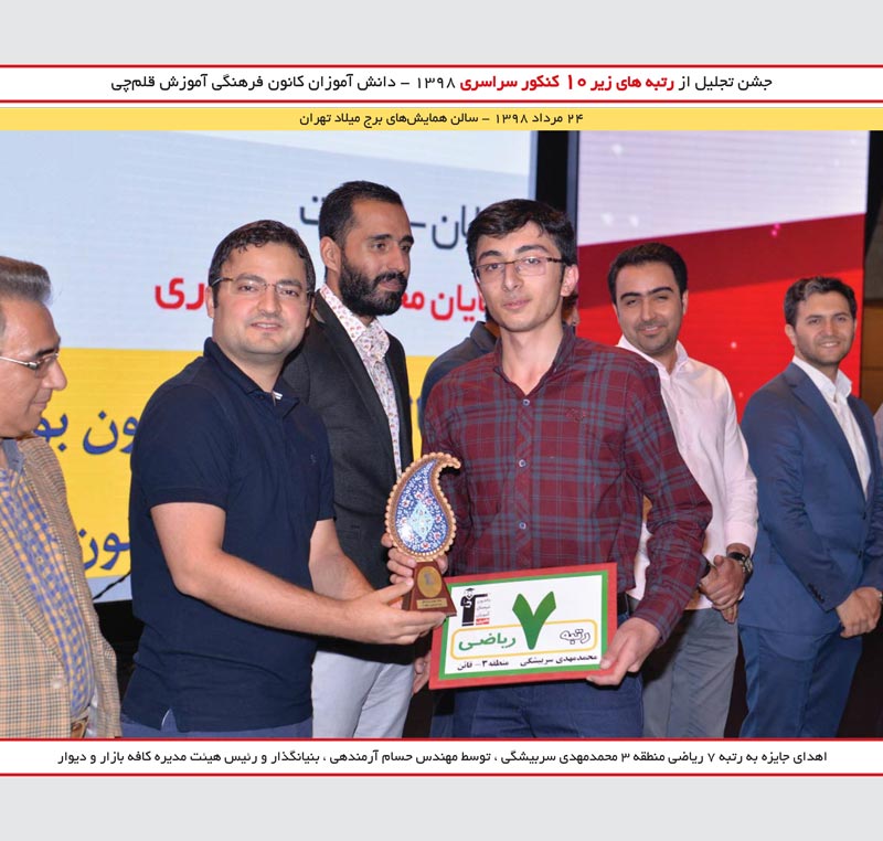 محمدمهدی سربیشگی رتبه 7 کنکور ریاضی و حسام آرمندهی(کافه بازار)