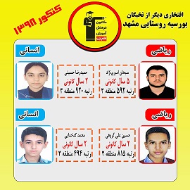 درخشش دانش آموزان روستایی مشهد در کنکور 98