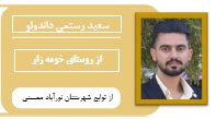 سعید رستمی داندولو: از روستای خومه زارتا مهندسی شیمی شیراز