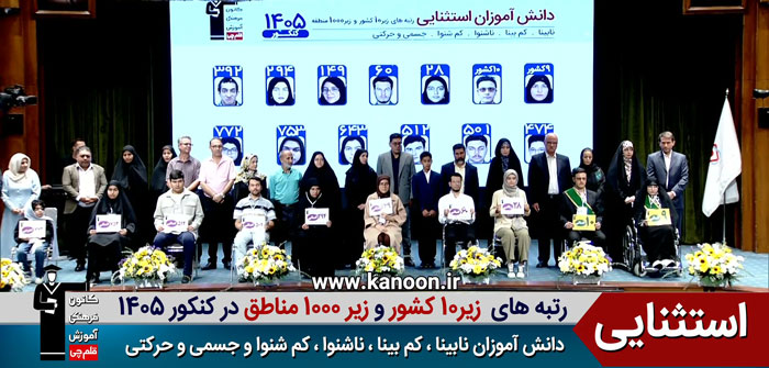 1 دقیقه با برترهای استثنایی کنکور 1405 (فیلم)