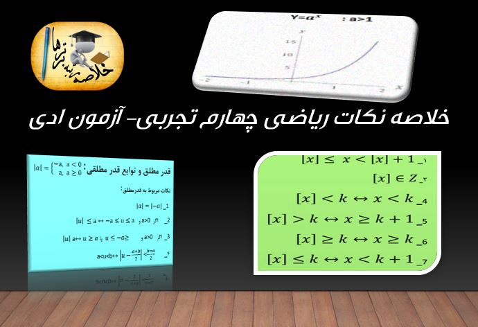 خلاصه ای کامل از توابع ومعادلات ریاضی پیش تجربی - آزمون 1 دی