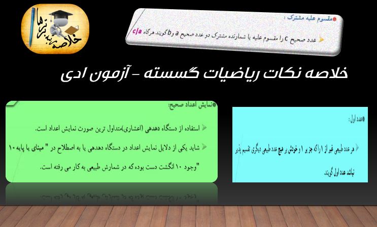 خلاصه ریاضیات گسسته مختص آزمون 1 دی