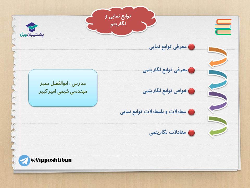 نکات توابع نمایی و لگاریتمی