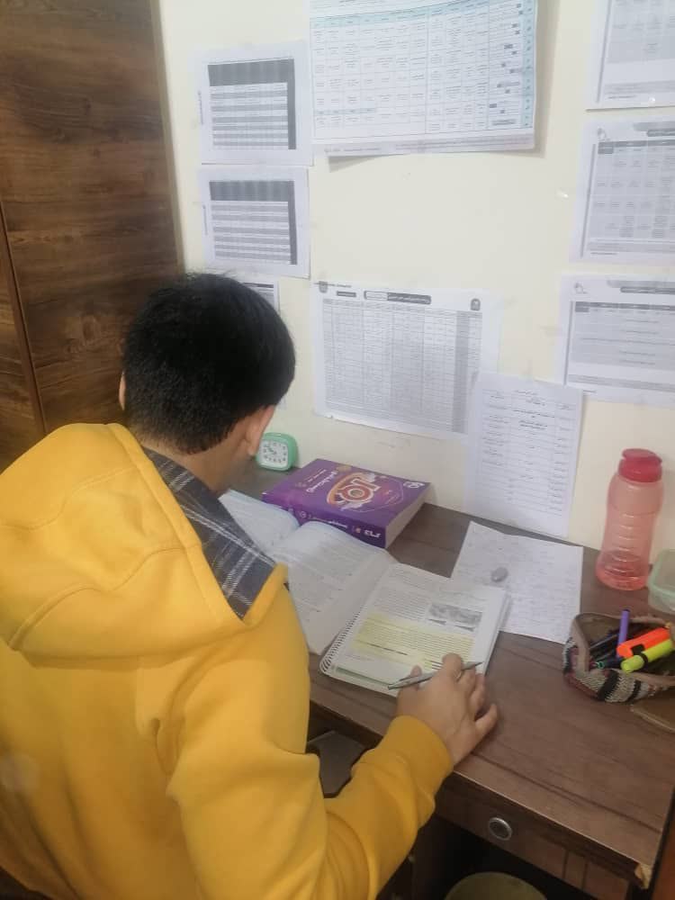 مهدی شیروانی دوست؛نمودار پیشرفت در 3 سال، 58 آزمون،2392 پاسخ صحیح