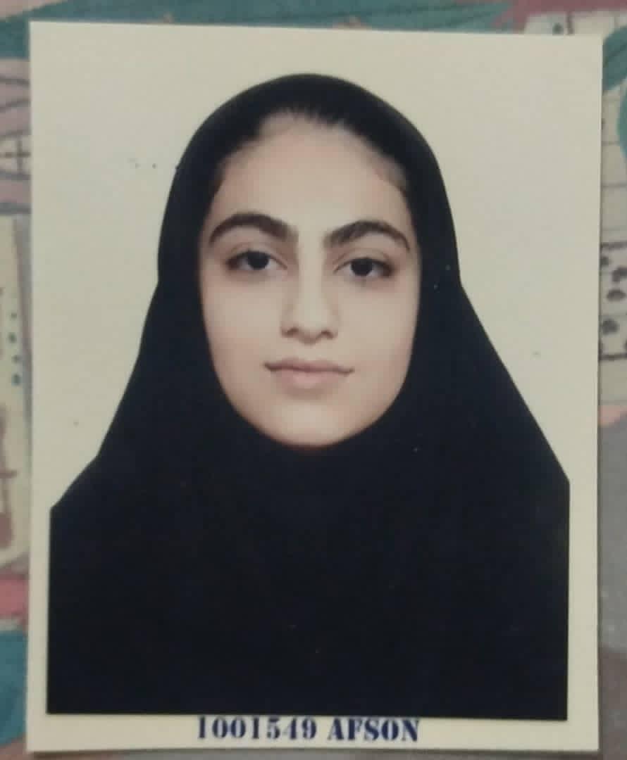 سیده حنانه حسینیان با میانگین تراز 6600 از دبیرستان حائری از آمل