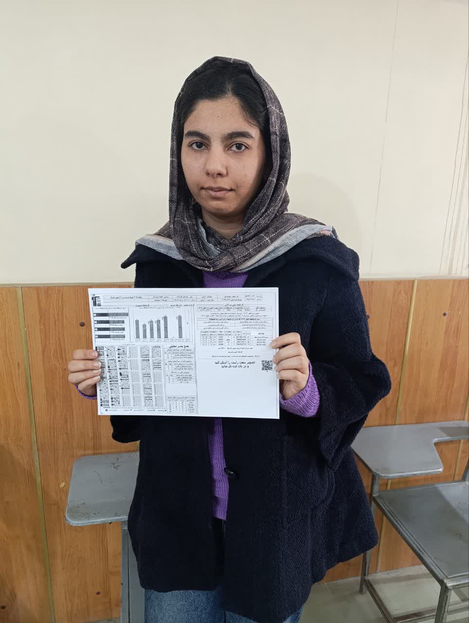 گفتگو با نیلوفر سیوندی پور 12تجربی پیشرفت در تعداد پاسخ درست