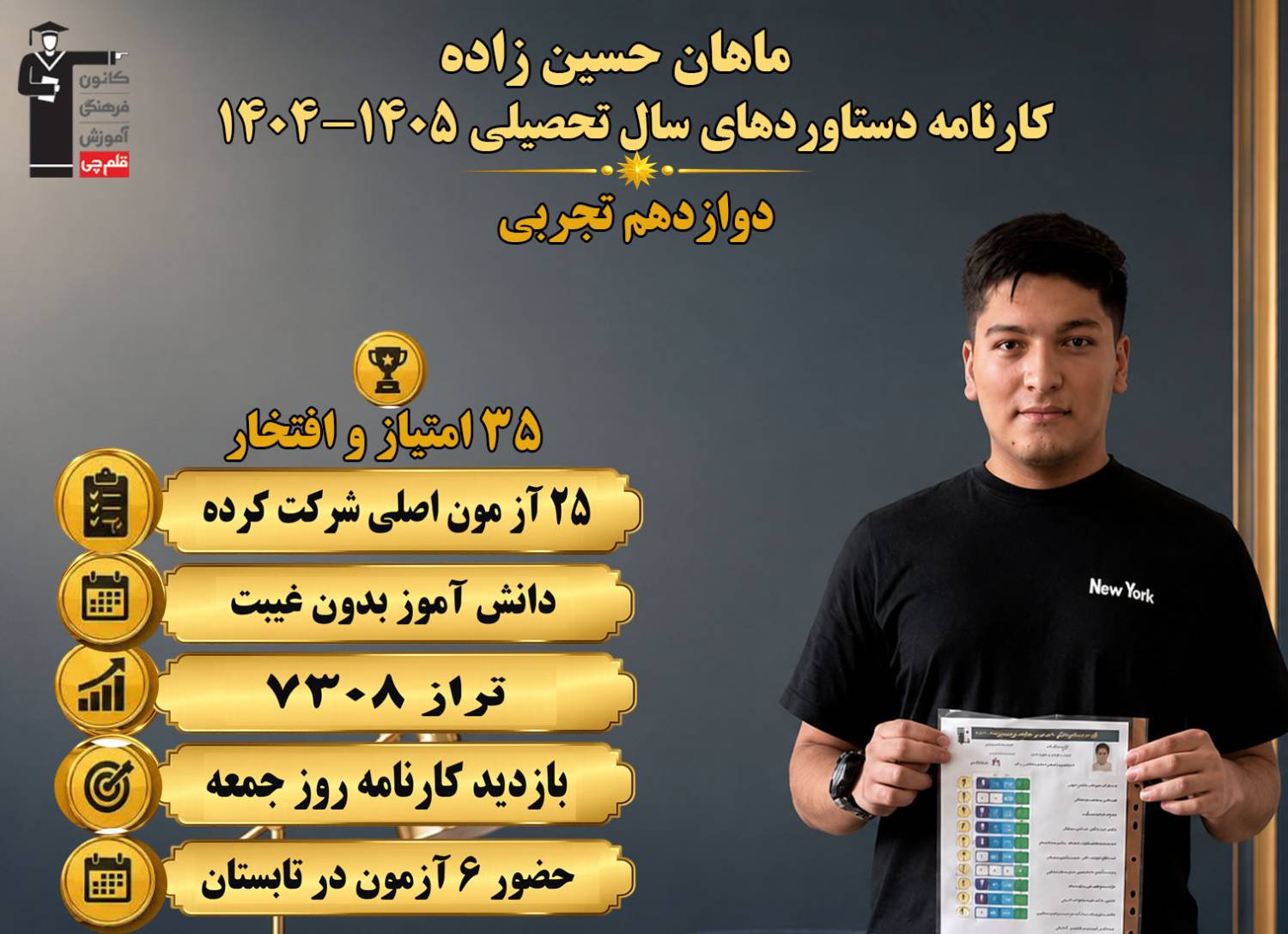 گفتگو با ماهان حسین زاده رتبه 131 تجربی از سنندج