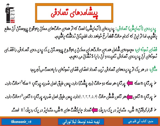 پیشامد تصادفی-فصل7-ریاضی دهم تجربی-لیلا نورانی