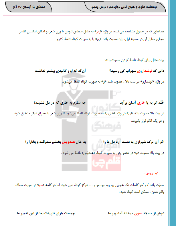 اختیارات شاعری