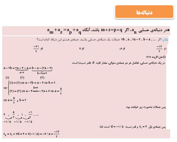 مجموعه‌ها، الگو و دنباله - دنباله‌ها