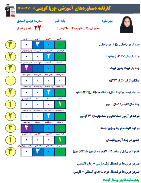 گفتگو با قبولی‌های تیزهوشان نهم  به دهم پریا کریمی از ساوه