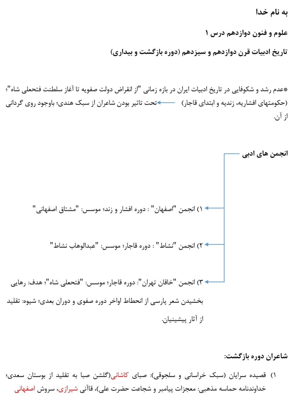 تاریخ ادبیات قرن 12و13_علوم وفنون دوازدهم_محمدجواد مهدیان