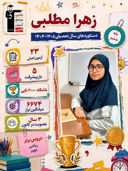 گفتگو با قبولی تیزهوشان زهرا مطلبی مقطع ششم از تبریز