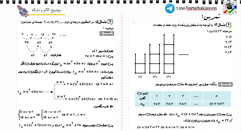 الگو دنباله-درسنامه- سروش اسماعیلی