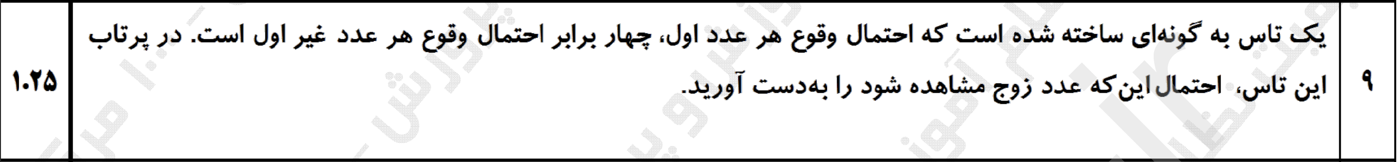 احتمال غیر هم شانس - آمار و احتمال -درسنامه+تست-حسین فرهادزاده