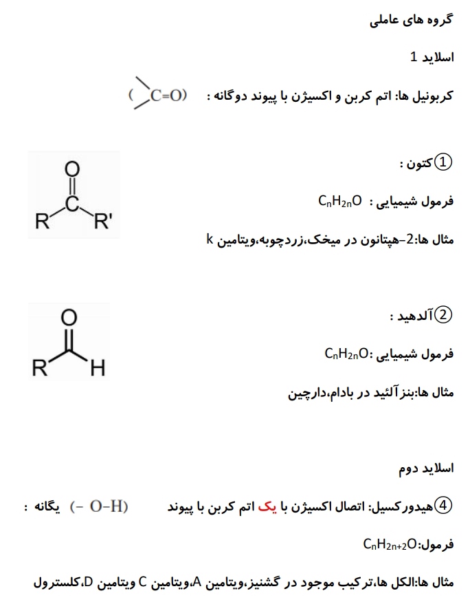 گروه‌های عاملی_شیمی یازدهم_درسنامه_کیمیا کرمی