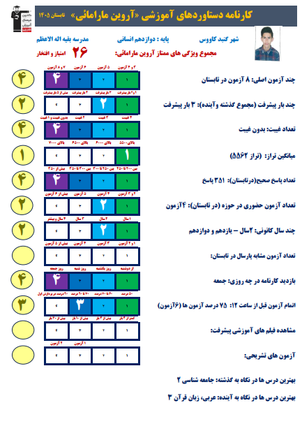 مصاحبه با آروین مارامائی دانش آموز قهرمان پیشرفت تابستان