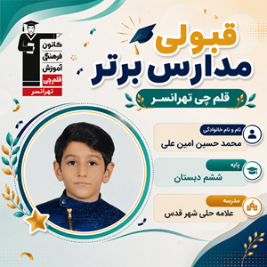 گفت و گو با محمدحسین امین علی؛ قبولی در مدارس تیزهوشان از تهرانسر