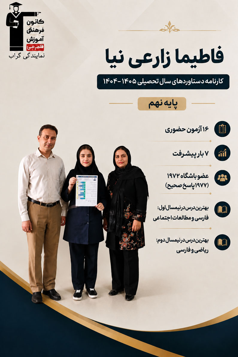 گفتگو با فاطیما زارعی نیا ؛ قبولی مدرسه نمونه دولتی 1405