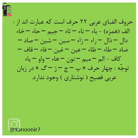 آموزش الفبای عربی -آموزش عربی هفتم - فرخنده دشتی