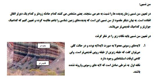 تعیین سن نسبی- نکات درس زمین شناسی- محیا عباسی