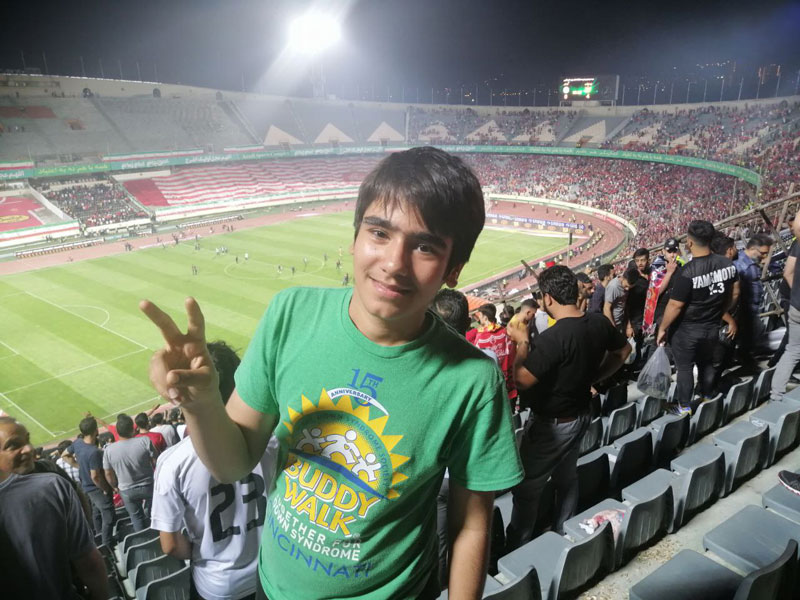 سیدپرهام اسلامی در استادیوم آزادی