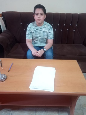 محمدصالح چوکانی دانش آموز پایه ششم قبول شده در مدرسه تیزهوشان